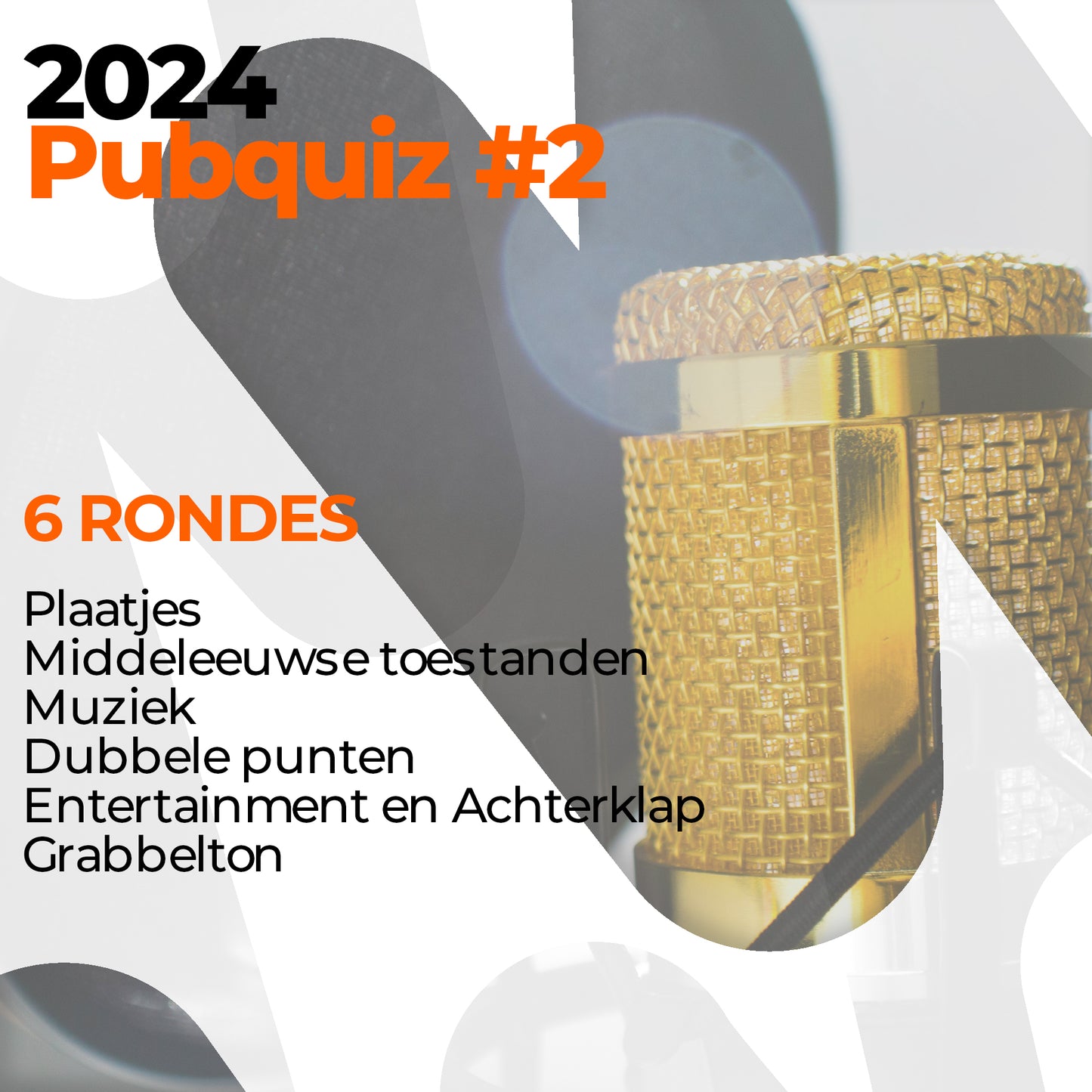 2024 pubquiz #2 | Entertainment en Achterklap, Middeleeuwen en nog meer thema rondes | 60 vragen